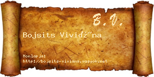 Bojsits Viviána névjegykártya